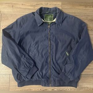 Weatherproof WP Navy Bomber Jacket Men’s Large Zip Front Windbreaker